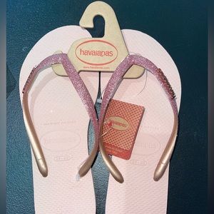 Havaianas Slim Glitter size 9/10 flip flops